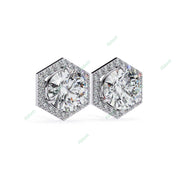 Round Halo Studs Earring STHA1358